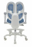 Кресло EXPERT ORTO (спинка DUO, слайдер, подлокотник 3D) каркас светлый, сетка синий